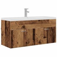 mueble de cuarto de bano madera vieja 100 x 385 x 46 cm vidaxl