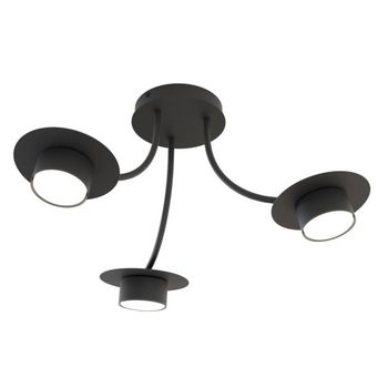 Lámpara de techo daxi negro (3 luces)