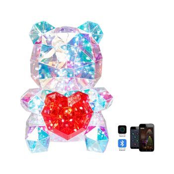 Decoración Led Inteligente Osito Holográfico Rgb Usb Multicolor Rigel