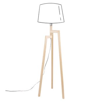 Pie de lámpara de pie de madera de caucho Alt. 132 cm