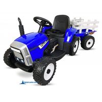tractor electrico peketrac 5100 12v 24g con remolque azul pekecars - tractor electrico infantil para ninos 2 anos con bateria 12v con control remotoasiento de polipiel y luces led