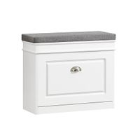 banco zapatero con 1 solapa mdf blanco
