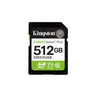 tarjeta sd kingston canvas select plus 512 gb uhs-i u3 v30 150 mbs resistente