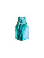 camiseta de trail nnormal race tank mujer print azul