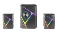 altavoces 21 mars gaming rgb dinamico 35w 3d surround negros control de volumen alim usb jack 35