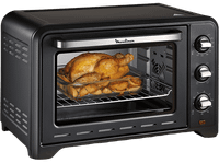 mini horno - moulinex ox4648 optimo 1600 w capacidad 33 l hasta 240c 6 modos de coccion temporizador 120 min accesorios incluidos negro