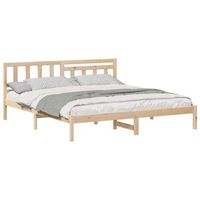 cama matrimonial  cama para adulto  estructura de cama marron 180 x 200 cm madera de pino macizo