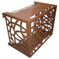 cubierta de aire acondicionado art deco 93x73x55cm gris plata