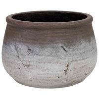 macetero de fibra de vidrio blanco 38x38x25cm