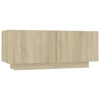 mesita de noche madera de ingenieria roble sonoma 100x35x40 cm vidaxl