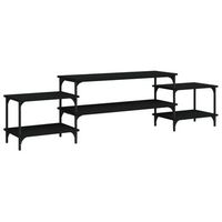 mueble para tv madera contrachapada negro 197x35x52 cm vidaxl
