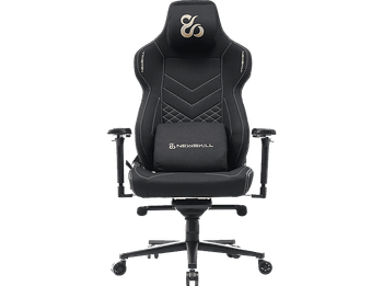 Silla gaming - Newskill Banshee Professional, Reposabrazos 4D, Peso máximo 150 kg, Cojín cervical y lumbar, Reclinable 180º, Negro dorado