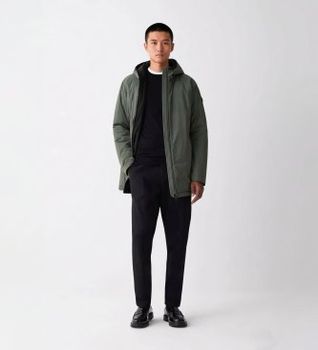 Colmar para hombre. 1129 Chaqueta larga elástica verde (46), Casual, Poliéster
