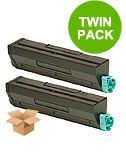 compatible multipack oki b4300 printer toner cartridges 2 pack -1101202