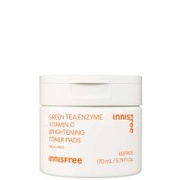 innisfree green tea enzyme vitamin c brightening toner pads - 60 pads