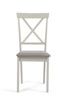 epsom oak and grey dining chairs with fabric seats - grey