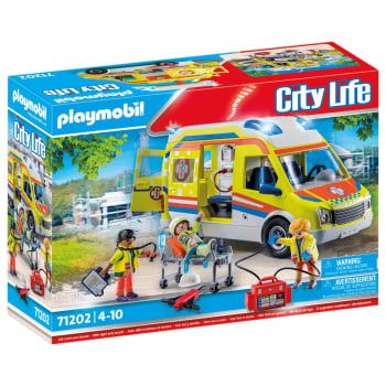 PLAYMOBIL Ambulancia con Luz y Sonido +4 años - 71202