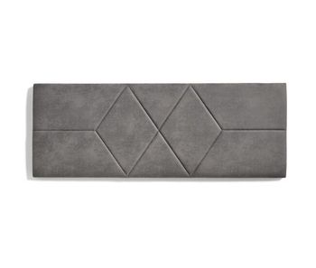 Cabecero de cama 160 dos rombos tela antimanchas 162x57x5cm gris
