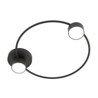 lampara de techo pavo negro 2 luces