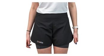 Pantalon corto 2 en 1 oxsitis x race mujer negro