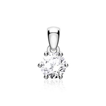 Colgante para mujer en oro de 14 quilates con diamante talla brillante