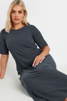 yours vestido largo gris canale mujer curvy y tallas grandes yours