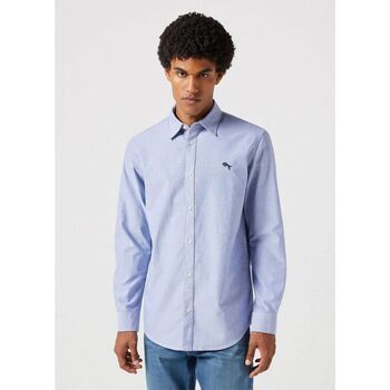 Wrangler Camisa manga larga 112350481 LS SHIRT-OXFORD BLUE para hombre