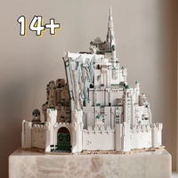 hottoys castillo blanco medieval europeo de fantasia minas tirith bloques de construccion juego de ladrillos de arquitectura juguete de ensamblaje diy regalos