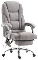 silla de oficina giratoria regulable en tela gris