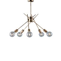 lampara de techo polaca en hierro bronce cepillado 5 luces h53 o56 bl186-pl5-brz