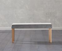 mia small velvet grey bench