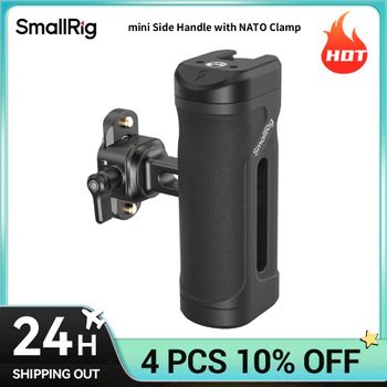 SmallRig Mini Empuñadura Lateral con Abrazadera NATO para Jaulas de Cámara, Compatible con Brazos Mágicos, Micrófonos, Soportes de Monitor, Luces 5947