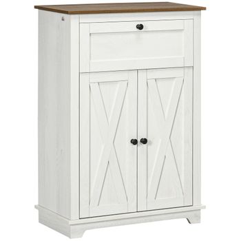 Aparador para salón 60x30x87.4 cm blanco