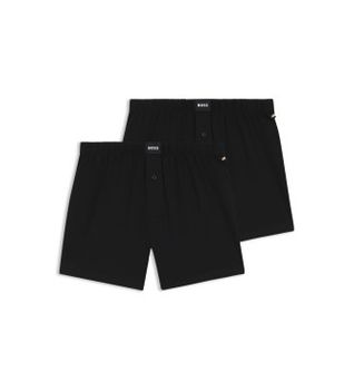 BOSS para hombre. 50544380 Set 2 Bóxers Jersey negro (XL), Homewear, Algodón