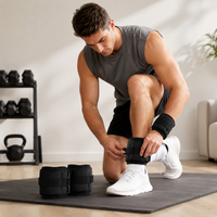 pesas tobilleras y munequeras ajustables negras lastres de entrenamiento con velcro para fitness running fuerza y ejercicio en casa