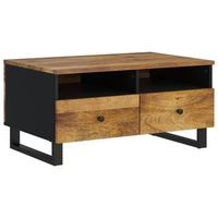 mesa de centromesa auxiliarmesa de cafe madera maciza mango y contrachapada 80x54x40 cm