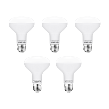 Aigostar - Pack de 5 Bombilla LED E27 12W R80,luz blanca 6500K, 1170 lúmenes, Ángulo 170°, No regulable