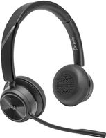 auriculares poly inalambricos dect y bluetooth con microfono retractil y certificacion teams negro
