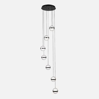 Fabrilamp Plafon Colgante People 7l Negro 196w 3000 4000 6000k 15288lm Remoto Y