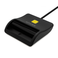 aisens lector de tarjeta inteligente dni usb-c negro