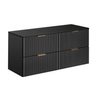 mueble bajo lavabo 120cm encimera tableros de melamina y mdf negro