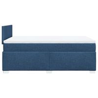 cama apariencia azul equipada con un colchon de 120x190 cm