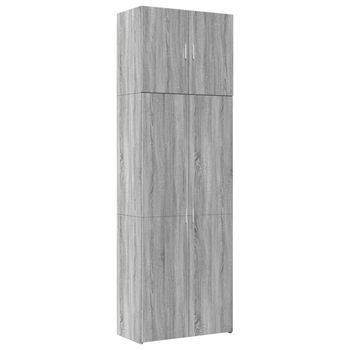 Aparador Alto Madera De Ingeniería Gris Sonoma 80x42,5x249 Cm Vidaxl
