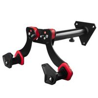 maclean mc-449 soporte de pared para bicicletas portabicicletas con 2 ganchos  soporte de pared para bicicleta horizontal carga max 30 kg  distancia ajustable del brazo distancia ajustable a la pared 29-39 cm