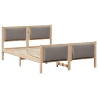 estructura de cama con cabecera taupe 150 x 200 cm tela vidaxl