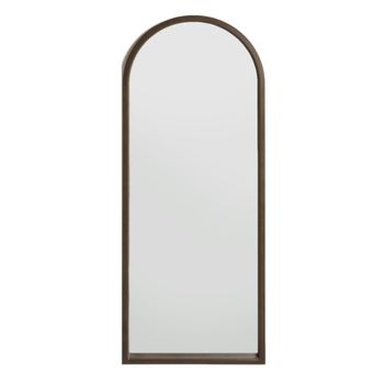 Espejo de pie en forma de arco en color marrón