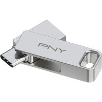pny duo link unidad flash usb-ausb-c 64gb acero inoxidable