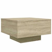 mesa de cafe - mesa de centro madera de ingenieria roble sonoma 55x55x31 cm