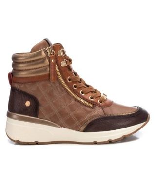 Carmela para mujer. 16182105-MARRON Zapatillas de Piel 161821 marrón (37), 3 a 5cm, Cremallera, Casual