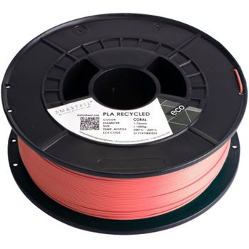 Smartfil PLA Recycled Filamento 3D Fabricado con PLA Reciclado 1.75mm 1000g Coral